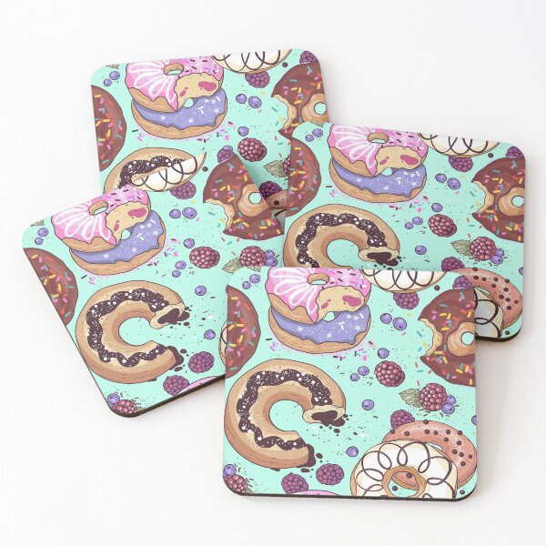 Item preview, Kawaii Cute Foodie Sugar Sweet Berries Chocolate Donuts designed and sold by IamTrending.