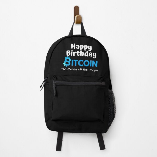 Item preview, Happy Birthday Bitcoin - Digital Blue - The Money of the People designed and sold by Cryptohaven.