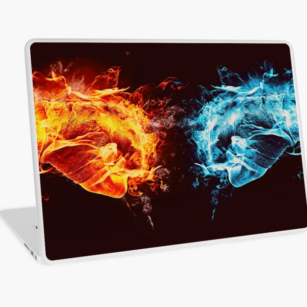 Laptop Folien Feuer Und Eis Redbubble