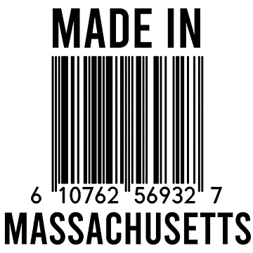 Artwork thumbnail, Made In Massachusetts by RandomStuffShop