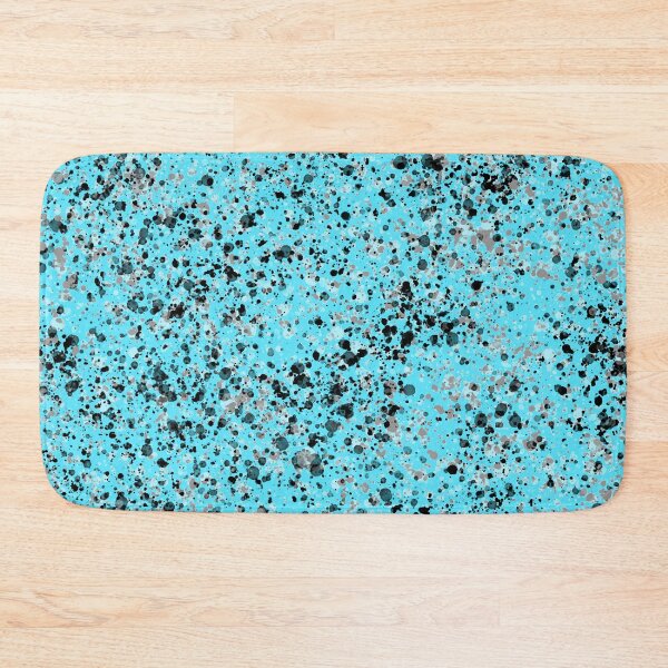 Item preview, Splatter Design in Black and Grey on Teal Blue designed and sold by Whoopsidoodle.