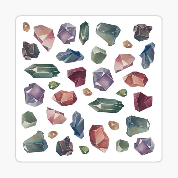 Crystals and Gemstones Sticker