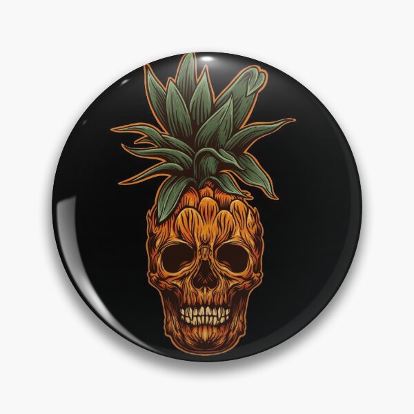 Item preview, pineapple skull  designed and sold by arjana31.
