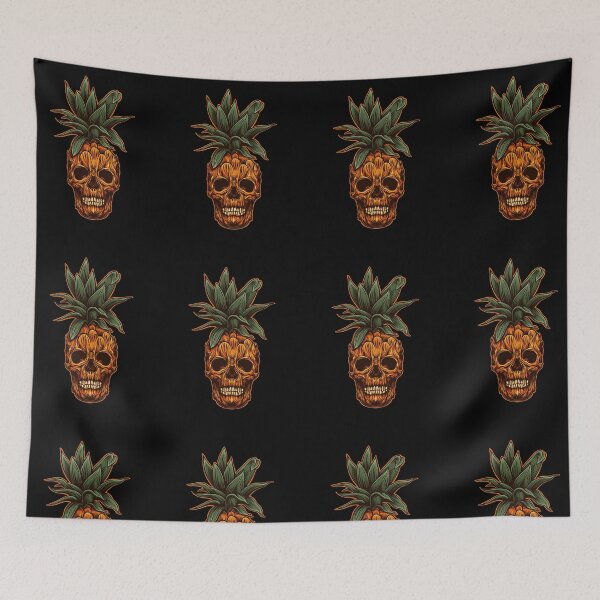 Item preview, pineapple skull  designed and sold by arjana31.