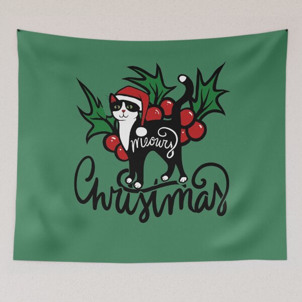 Item preview, Christmas Kitty Cat Tuxedo Cats designed and sold by FrictionMaxxing.
