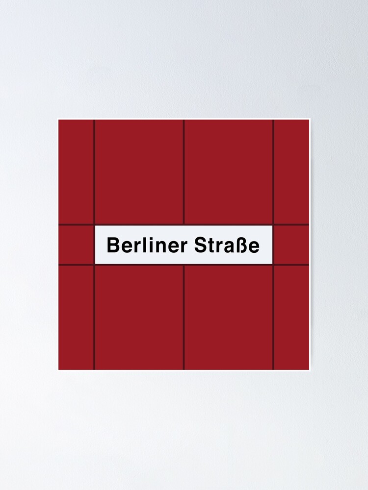 Alternate view of Berliner Straße Station Tiles (Berlin U9) Poster