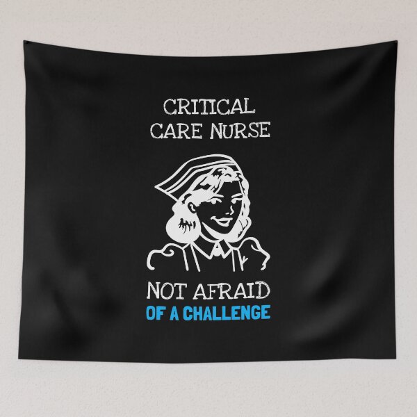 Item preview, Critical Care Nurse Unafraid Of A Challenge – Retro Medical RN Appreciation designed and sold by The Green Corner.
