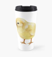Watercolor Easter Chick, Fluffy Yellow Baby Chicken II Travel Mug