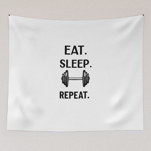 Item preview, Eat sleep gym repeat, GYM, Workout, sports t-shirt designed and sold by LEByasser.