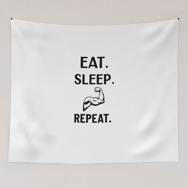 Item preview,  Eat sleep gym repeat, GYM, Workout, sports t-shirt designed and sold by LEByasser.