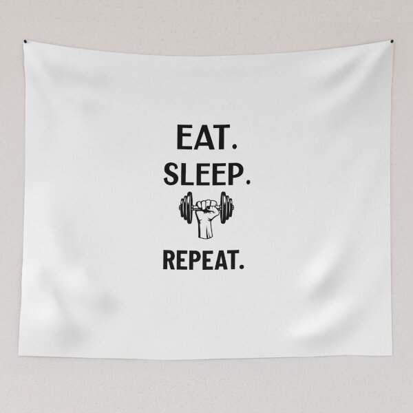 Item preview,  Eat sleep gym repeat, GYM, Workout, sports t-shirt designed and sold by LEByasser.