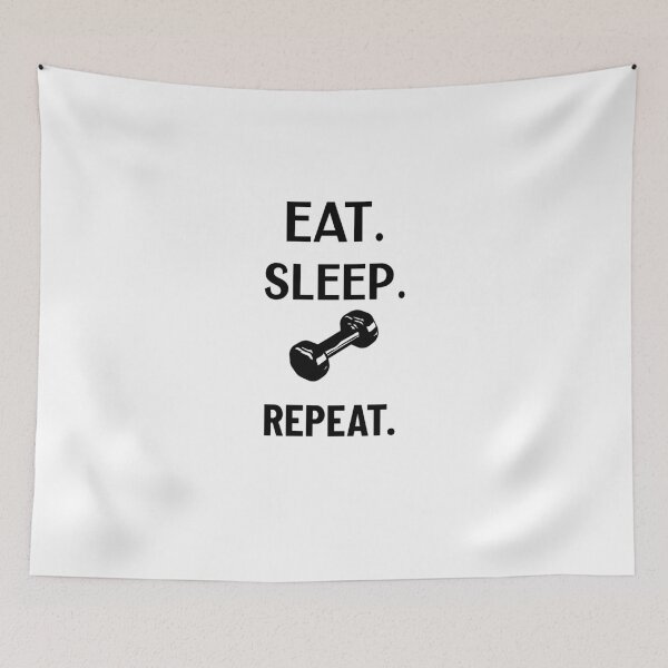 Item preview,   Eat sleep gym repeat, GYM, Workout, sports t-shirt designed and sold by LEByasser.
