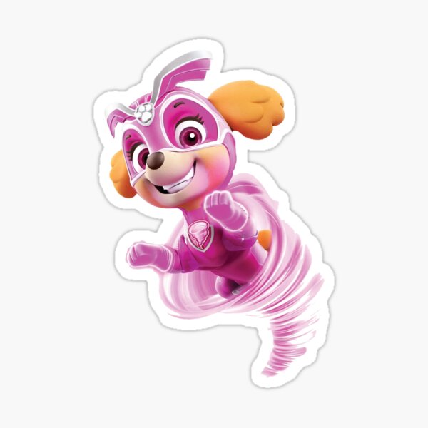 Skye Paw Patrol Mighty Pups Super Paws Sticker For Sale By Docubazar Redbubble