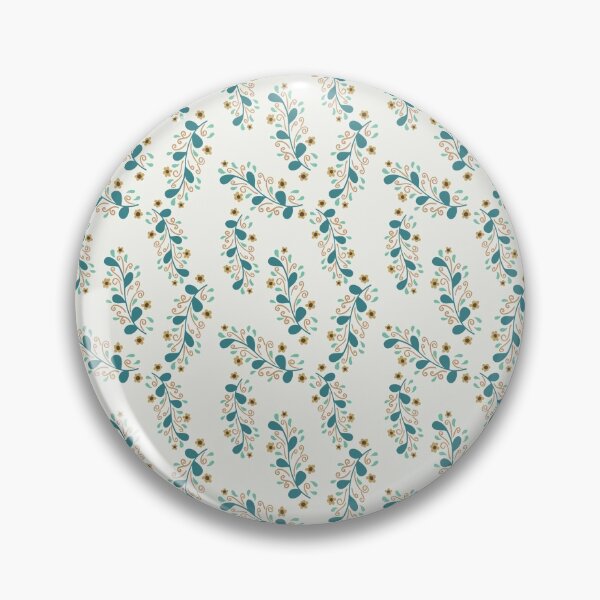 Item preview, Vintage Floral Decorative Scroll Pattern | Teal Swirl Flowers designed and sold by Lavender Mint Graphics.