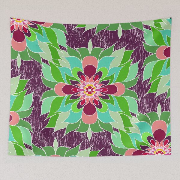Item preview, Greens and Purples Floral Abstract designed and sold by Salote Faotusia.