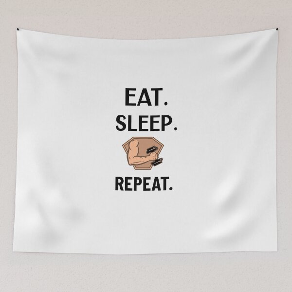 Item preview,   Eat sleep gym repeat, GYM, Workout, sports t-shirt designed and sold by LEByasser.