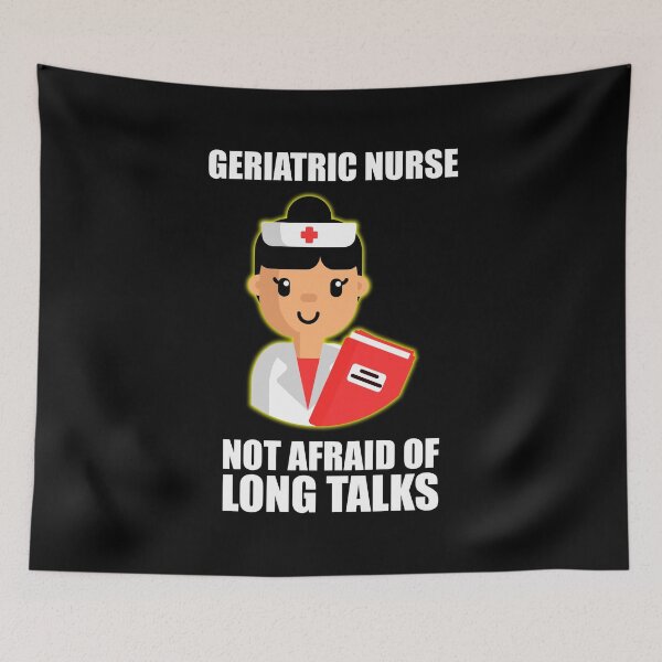 Item preview, Geriatric Nurse Unafraid Of A Conversation – Medical Caregiver Job Appreciation designed and sold by The Green Corner.