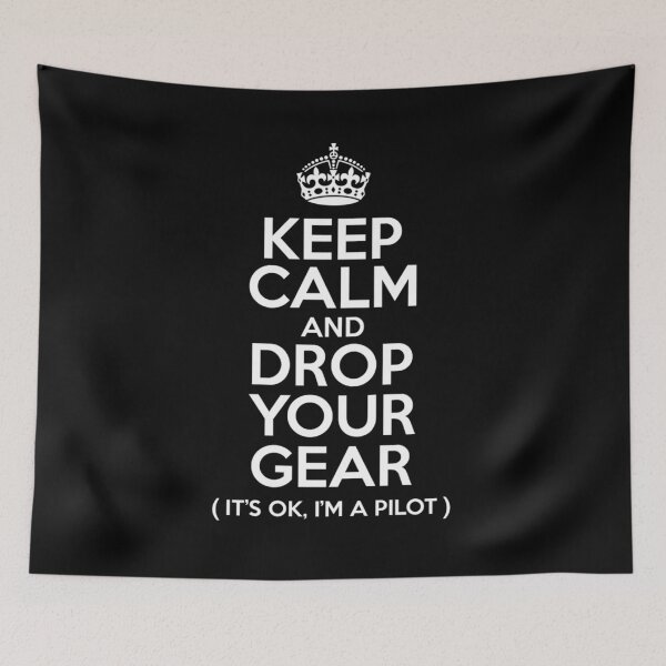 Item preview, Keep calm and drop your gear - Awesome pilot Gift designed and sold by Teenation9.