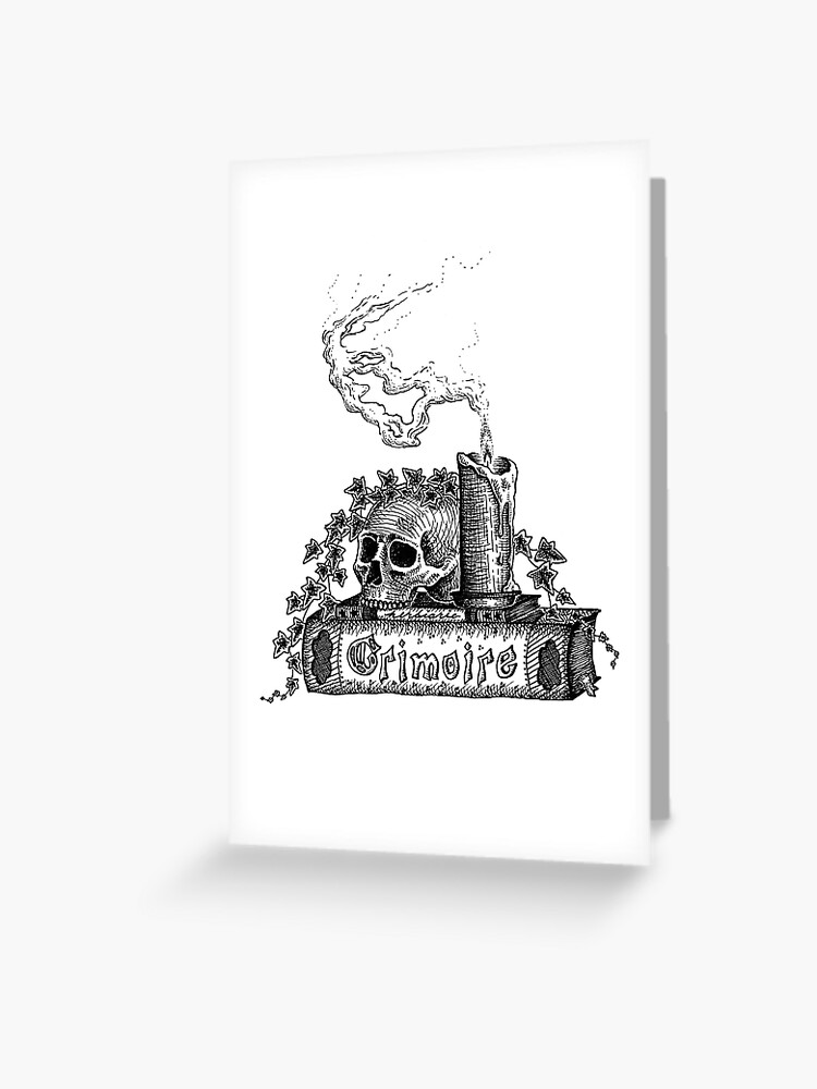 Thumbnail 1 of 2, Greeting Card, Grimoire designed and sold by NoddingViolet.