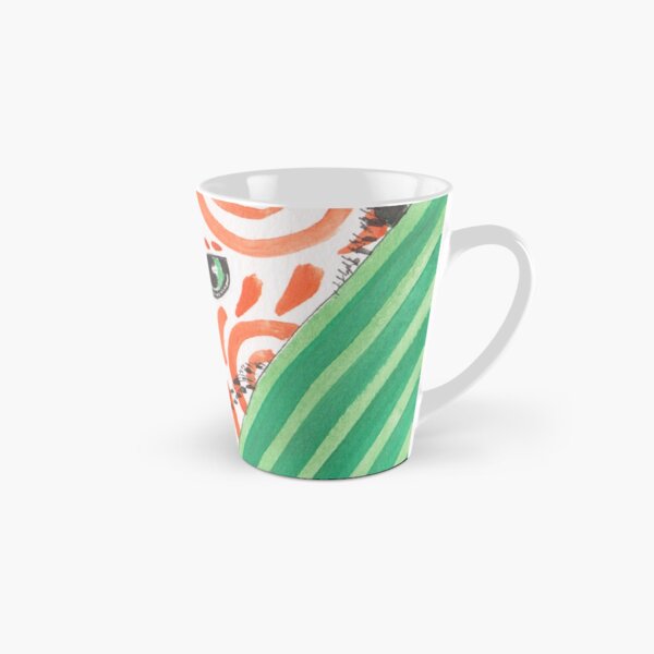 Patterned Cat Orange Swirls Tall Mug