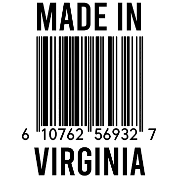 Artwork thumbnail, Made In Virginia by RandomStuffShop