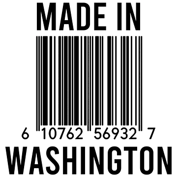 Artwork thumbnail, Made In Washington by RandomStuffShop