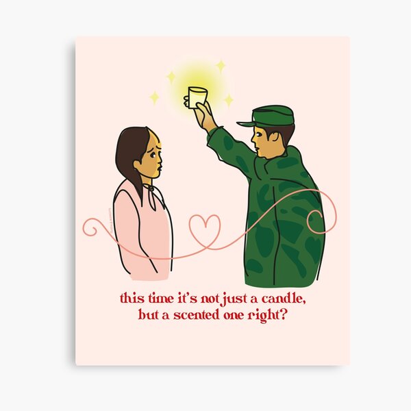 Item preview, Candle scene from CLOY k-drama | Crash Landing Gift Yoon Seri Ri Ri Jeong Hyeok Love Drawing Line Art  designed and sold by ruepix.