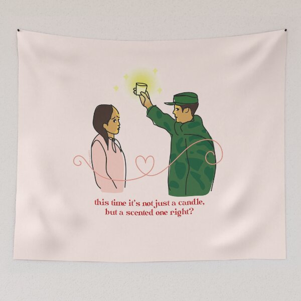 Item preview, Candle scene from CLOY k-drama | Crash Landing Gift Yoon Seri Ri Ri Jeong Hyeok Love Drawing Line Art  designed and sold by ruepix.