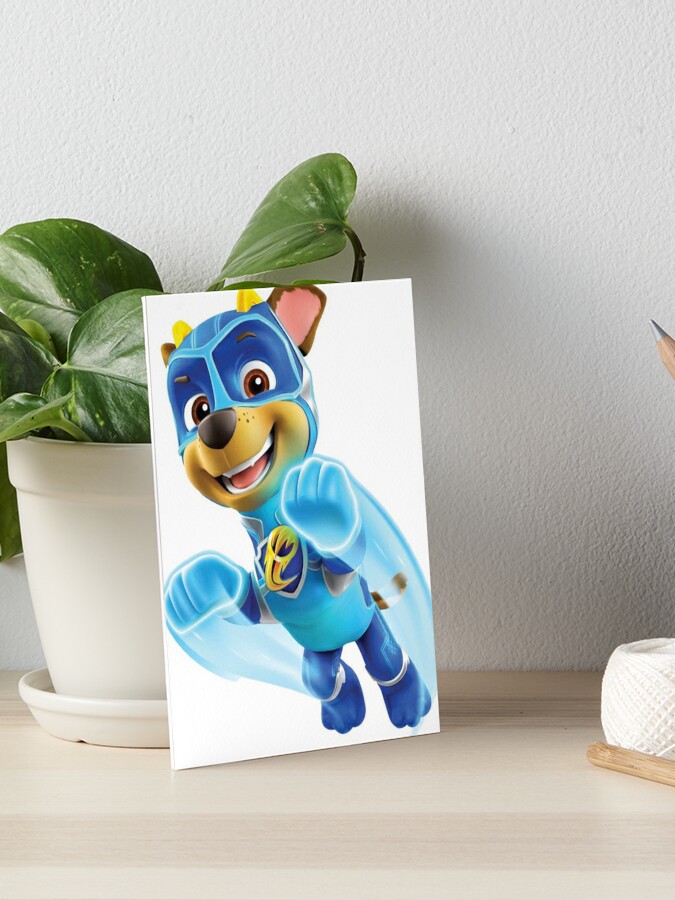 Chase Paw Patrol Mighty Pups Super Paws Art Board Print for Sale by  docubazar7