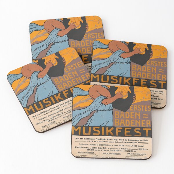 Item preview, retro erstes baden badener musikfes designed and sold by CorasPosters.
