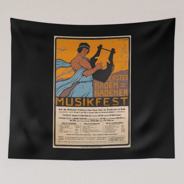 Item preview, retro erstes baden badener musikfes designed and sold by CorasPosters.