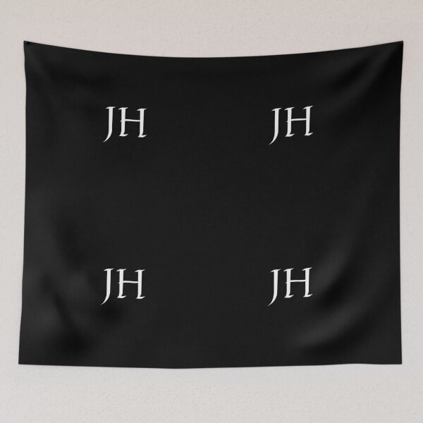 Item preview, JH black and white initials monogramed designed and sold by Abbara.