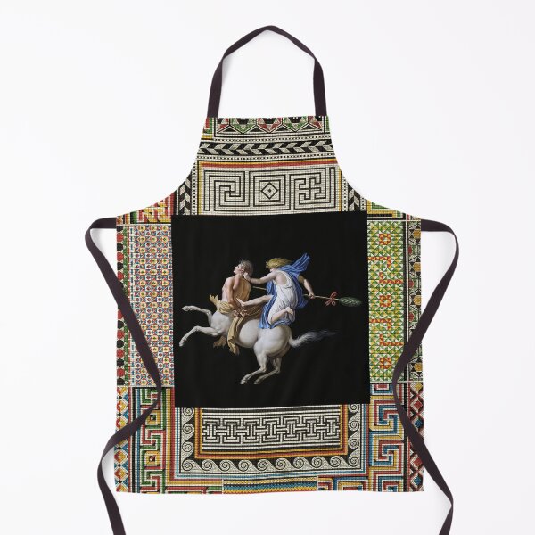 Item preview, MAENAD JUMPING BACK OF A CENTAUR ,ANTIQUE ROMAN PAINTING WITH POMPEII MOSAICS PATCHWORK designed and sold by BulganLumini.