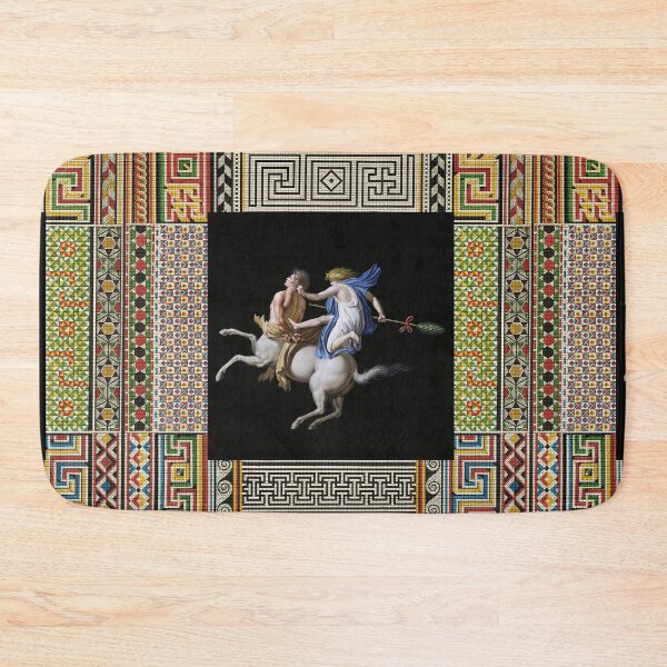 Item preview, MAENAD JUMPING BACK OF A CENTAUR ,ANTIQUE ROMAN PAINTING WITH POMPEII MOSAICS PATCHWORK  designed and sold by BulganLumini.