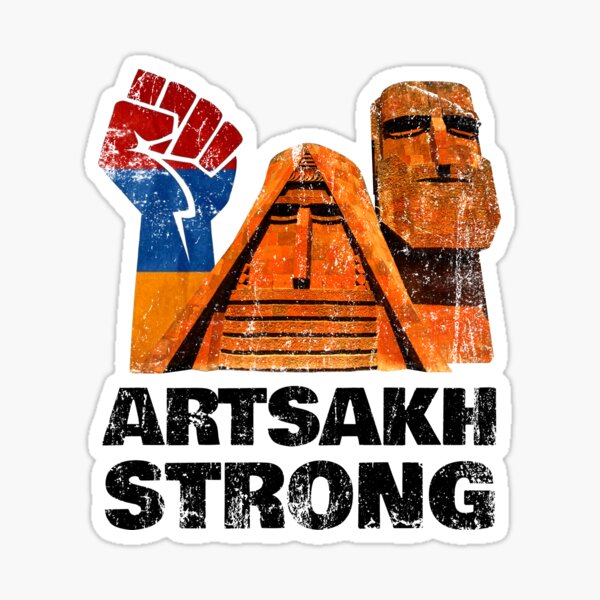 Artsakh Strong Support - Nagorno-Karabakh Armenia Flag Sticker