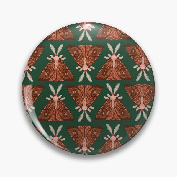 Item preview, Wood Moth Print Green Background designed and sold by Salem Scribbles.