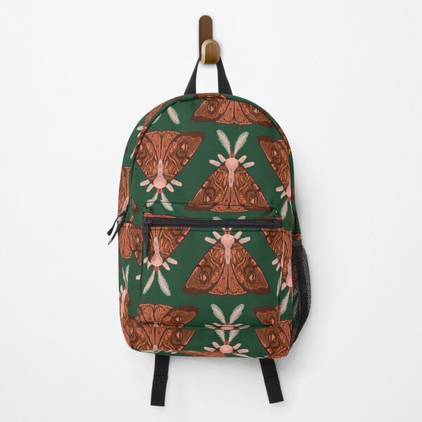 Item preview, Wood Moth Print Green Background designed and sold by Salem Scribbles.