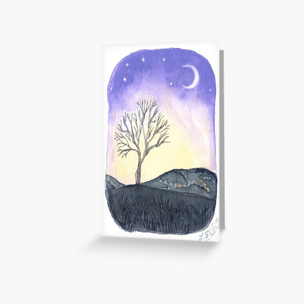 misty winter morning Greeting Card