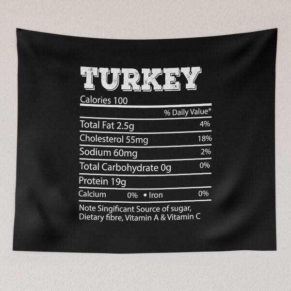 Item preview, Turkey Nutrition Facts Thanksgiving - Funny Thanksgiving Family Gift designed and sold by meedTee.