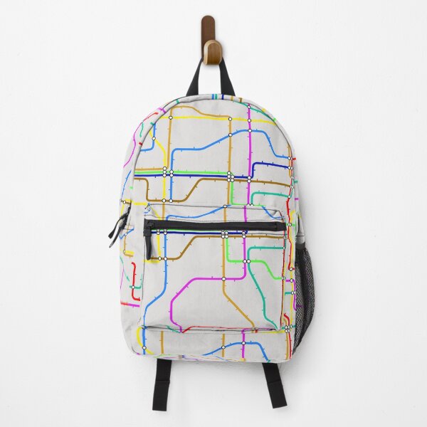 Item preview, 1980s Pop Art Urban Metro Line Transit Map designed and sold by IamTrending.