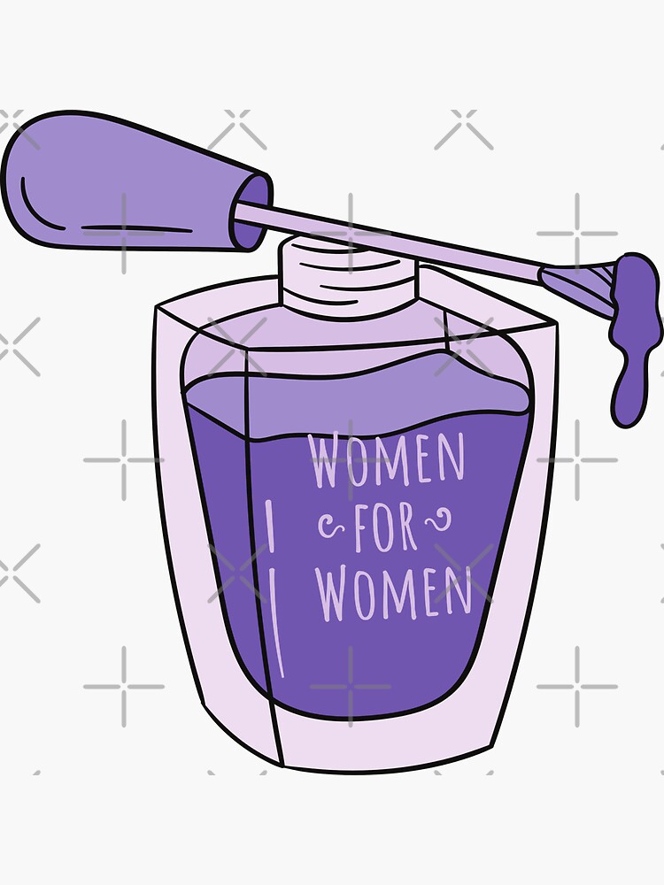 "Cute Purple Nail Polish Sticker" Sticker by Stickerfixation Redbubble