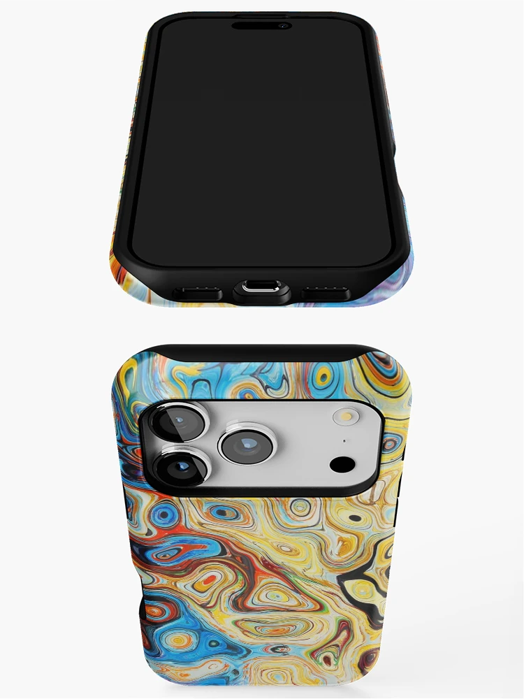 Thumbnail 3 of 4, iPhone Case, Paint Ripples designed and sold by PatternPalace.