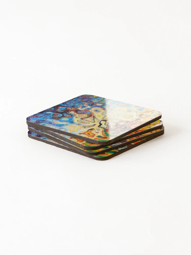 Thumbnail 4 of 5, Coasters (Set of 4), Paint Ripples designed and sold by PatternPalace.