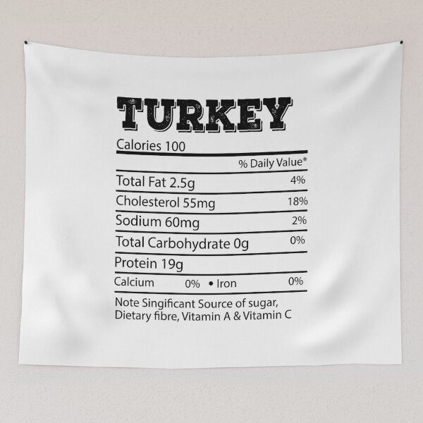 Item preview, Turkey Nutrition Facts Thanksgiving - Funny Thanksgiving Family Gift designed and sold by meedTee.