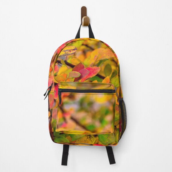 Item preview, Orange red yellow green Berberis leaves background designed and sold by lena-maximova.