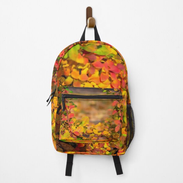 Item preview, Orange red yellow green Berberis leaves background designed and sold by lena-maximova.