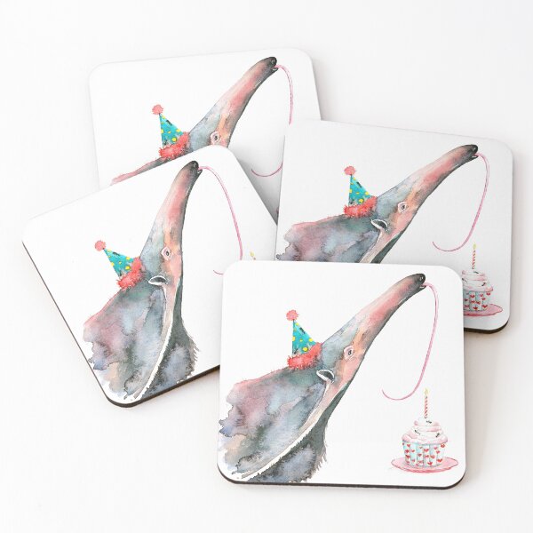 Item preview, Anteater with the birthday muffin designed and sold by mavieke.