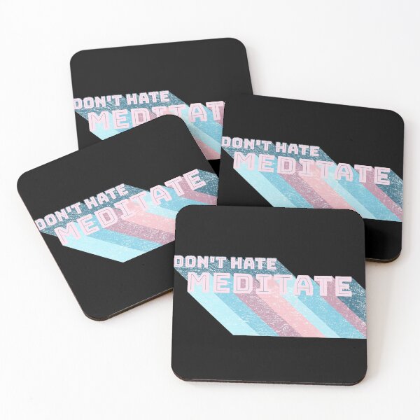 Item preview, Dont hate meditate | Retro pastel peace  designed and sold by DeliriousSteve.