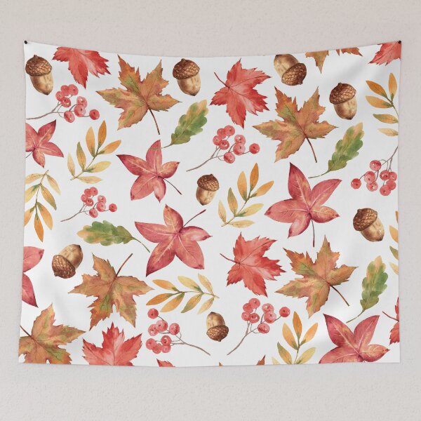 Item preview, Watercolor Autumn Colorful Leafs designed and sold by Found Dream.