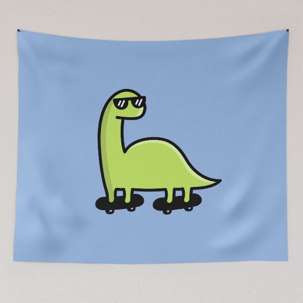 Item preview, Skateboarding Dino Barosaurus designed and sold by hadicazvysavaca.